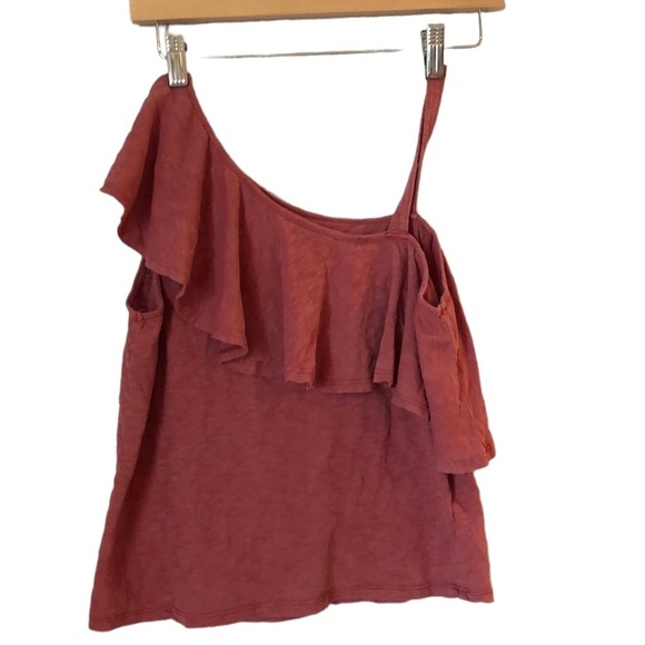 Altard State Sleeveless Shirt SZ Small Cropped Washed Maroon 100% Cotton - Picture 1 of 7